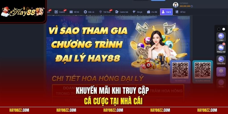 Khuyến mãi khi truy cập cá cược tại nhà cái