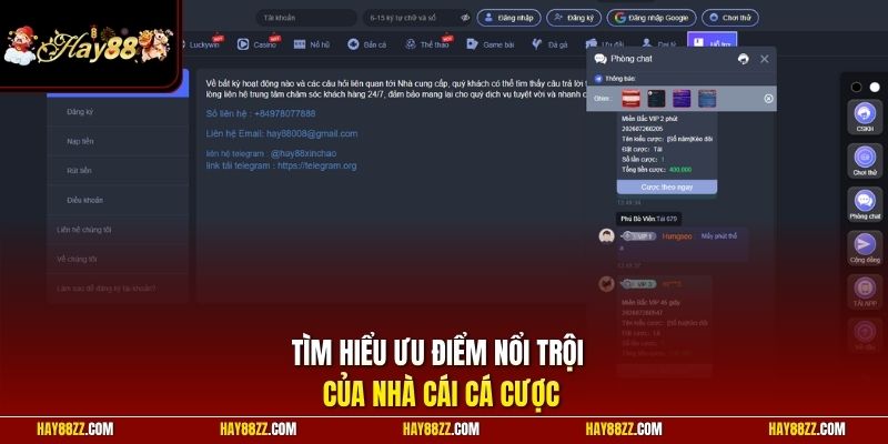 Tìm hiểu ưu điểm nổi trội của nhà cái cá cược